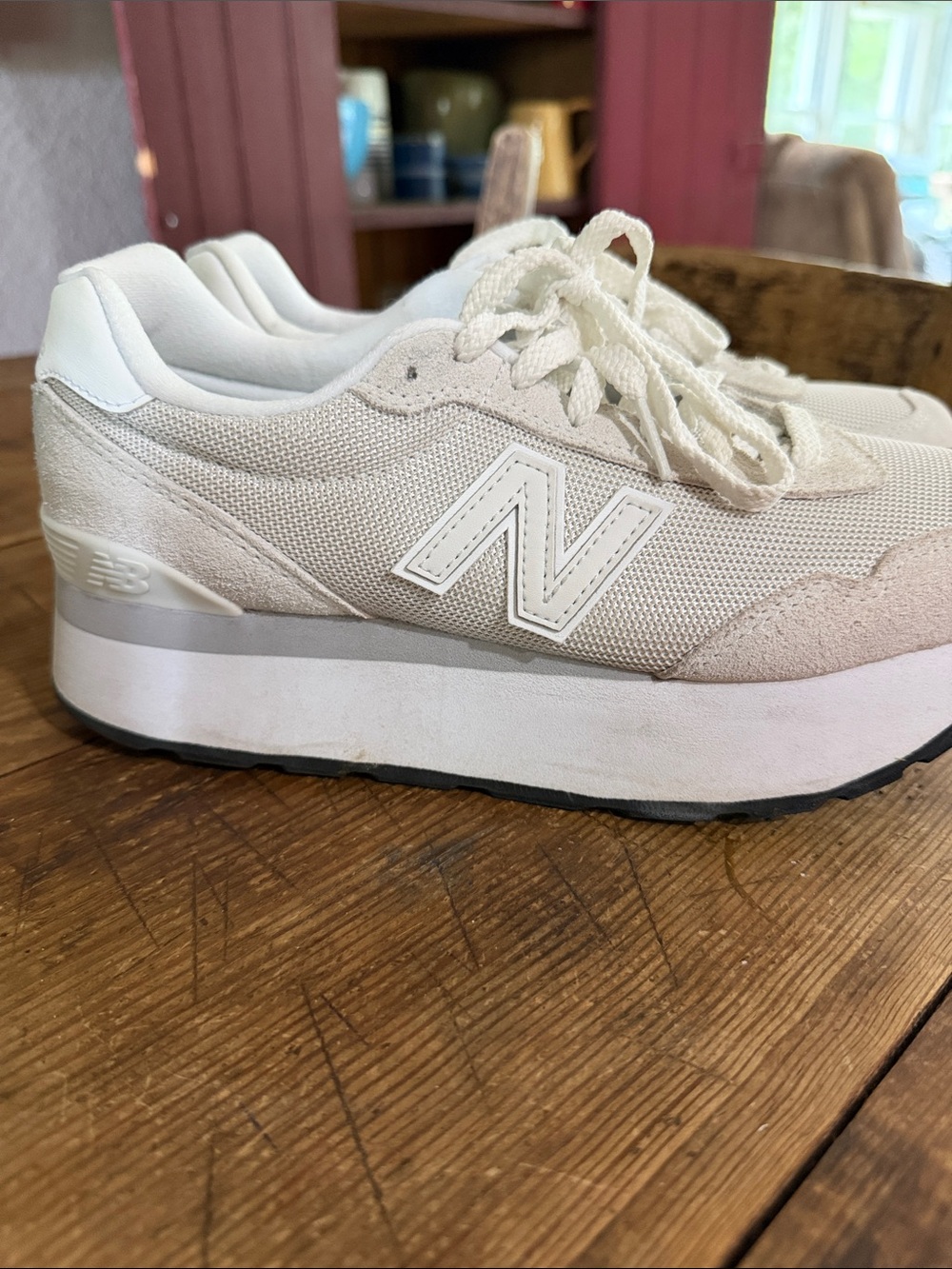 New Balance Women's Cream Platform Sneakers - Neutral Tone